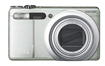 【中古】RICOH ハイブリッドAFシステム搭載 光学10.7倍ズーム CX5 グリーンシルバー CX5GS