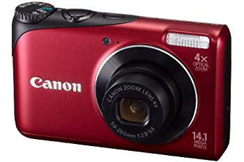 【中古】Canon デジタルカメラ PowerShot A2200 レッド PSA2200(RE)