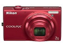 【中古】NikonデジタルカメラCOOLPIX S6100 スーパーレッド S6100RD