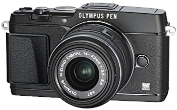 【中古】OLYMPUS ミラーレス一眼 PEN E-P5 14-42mm レンズキット(ビューファインダー VF-4セット) ブラック E-P5 14-42mm LKIT BLK