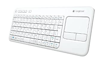 【中古】Logicool ロジクール ワイヤレス タッチキーボード K400r ホワイト