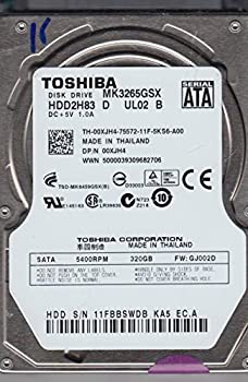 【中古】東芝 内蔵用 2.5インチ HDD MK3265GSX SATA300 320GB 5400回転