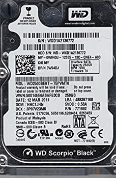 【中古】Western Digital wd2500bekt-75pvmt0?250?GB、内蔵ハードドライブ