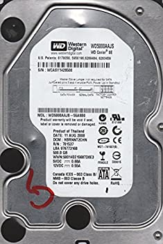 【中古】wd5000aajs-55?a8b0、DCM hbrnnt2chn、Westernデジタル500?GB SATA 3.5ハードドライブ