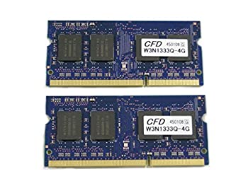 【中古】【未使用】CFD販売 Elixir ノートPC用 DDR3 メモリー 8GB (4GB 2枚)DDR3-1333 (PC3-10600) CL9 W3N1333Q-4G