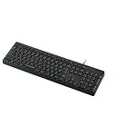 【中古】【未使用】エレコム キーボード 有線 メンブレン ブラック TK-FFCM01BK