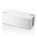 【中古】【未使用】ELECOM ケーブル収納ボックス 6個口電源タップ収納 ホワイト EKC-BOX001WH