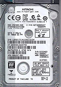 【中古】【未使用】hts545032?a7e380、PN 0j23483、MLC da4847、Hitachi 320?GB SATA 2.5ハードドライブ