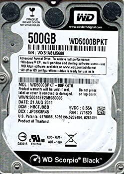 【中古】【未使用】Western Digital wd5000bpkt-00pk4t0?DCM : hbctjbbb 500?GB