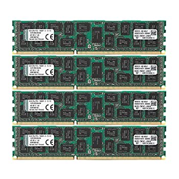 【中古】【未使用】キングストン Kingston サーバー&ワークステーション用メモリ DDR3-1333(PC3-10600) 16GB×4枚 CL9 ECC Registered DIMM Dual Rank x4 KVR13R9D4