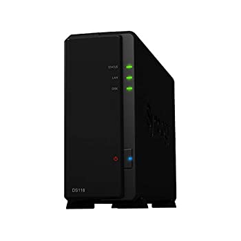 【中古】Synology NASキット 1ベイ DS118 クアッドコアCPU 1GBメモリ搭載 ミドルライトユーザー向け 国内品 電話サポート対応品 DiskStation
