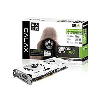 【中古】玄人志向 ビデオカード 新シリーズGALAKURO Whiteモデル GEFORCE GTX 1080搭載 GK-GTX1080-E8GB/WHITE