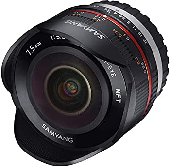 【中古】SAMYANG 単焦点魚眼レンズ 7.5mm F3.5 フィッシュアイ マイクロフォーサーズ用 ブラック