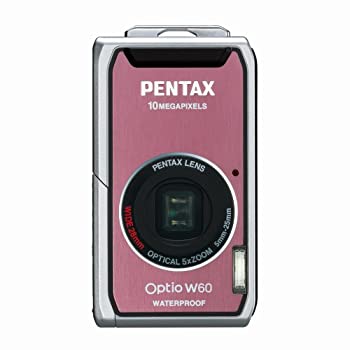 【中古】PENTAX デジタルカメラ OPTIO (オプティオ) W60 コーラルピンク 1000万画素 光学5倍ズーム OPTIOW60P