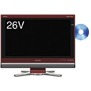 【中古】シャープ 26V型 液晶 テレビ AQUOS LC-26DX1-R ハイビジョン ブルーレイ ...