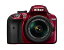 【中古】Nikon デジタル一眼レフカメラ D3400 AF-P 18-55 VR レンズキット レッド D3400LKRD