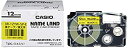 【中古】カシオ ラベルライター ネームランド 純正 テープ 12mm XR-12YW-5P-E 黄地に黒文字 5本
