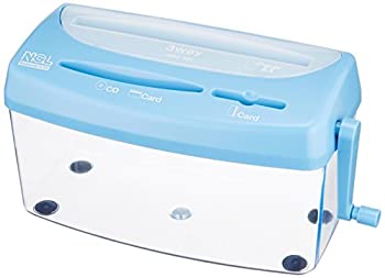 【中古】ナカバヤシ ハンドシュレッダー クロス クルッキル ブルー NSH-101MB