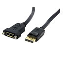 【中古】StarTech.com 91cm 20ピンDisplayPort延長ケーブル パネルマウント型 オス/メス DPPNLFM3