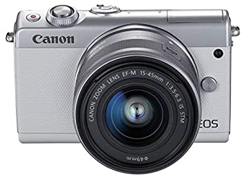 【中古】【未使用】Canon ミラーレス一眼カメラ EOS M100 EF-M15-45 IS STM レンズキット(ホワイト) EOSM100WH1545ISSTMLK