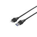 【中古】【未使用】BUFFALO ユニバーサルコネクター USB3.0 A to microB スリムケーブル ブラック 1m BSUAMBSU310BK
