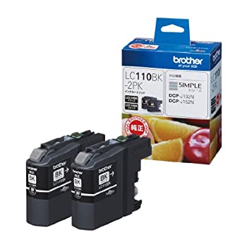 【中古】【39shop】【未使用】【brother純正】インクカートリッジブラック2個パック★LC110BK-2PK 対応型番:DCP-J152N、DCP-J137N、DCP-J132N 他(新古品)