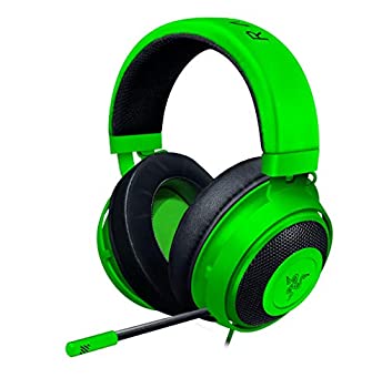 【中古】【未使用】Razer Kraken Green ゲーミングヘッドセット アナログ接続 PS4 PS5 PC Switch スマートフォン 冷却ジェルパッド 【日本品】 RZ04-