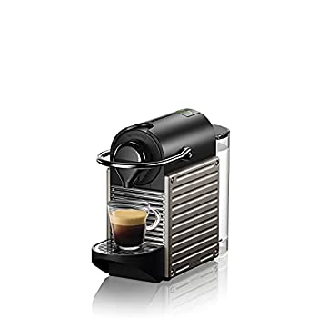 【中古】【未使用】ネスプレッソ カプセル式コーヒーメーカー ピクシー ツー チタン 水タンク容量0.7L メタル素材 C6…