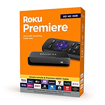 【中古】ロク・プレミア|シンプルなリモートおよびプレミアムHDMIケーブルを備えたHD / 4K / HDRストリーミングメディアプレーヤー 【中古】ロク・プレミア|シンプルなリモートおよびプレミアムHDMIケーブルを備えたHD / 4K / HDRストリーミングメディアプレーヤー