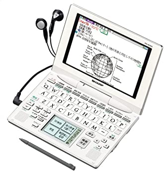 【中古】シャープ Brain 手書きパッド搭載カラー液晶電子辞書 PW-AC830-W 40コンテンツ収録 5型高精細HVGAカラー液晶搭載 コンテンツダウンロード機能搭