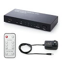【中古】サンワダイレクト HDMIセレクター 4入力×1出力 光、同軸デジタル出力付き 1080p対応 リモコン付 HDMI切替器 400-SW015