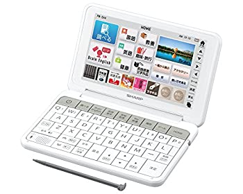 【中古】シャープ カラ—電子辞書 Brain 生活・教養モデル ホワイト系 PW-SA4-W