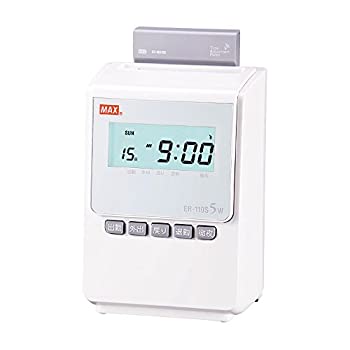 【中古】マックス タイムレコーダー 1日4回印字 簡易月間集計機能付き 電波時計搭載 ER-110S5W 【中古】マックス タイムレコーダー 1日4回印字 簡易月間集計機能付き 電波時計搭載 ER-110S5W
