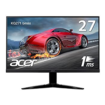 【中古】Acer ゲーミングモニター KG271bmiix 27インチ 応答速度1ms/Free Sync/フレームレス/スピーカー内蔵