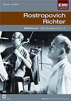 【中古】Rostropovich カンマ Richter : Beethoven Cello Sonatas Nos. 1-5 (EMI Classic Archive) DVD Import