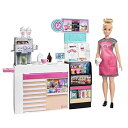 【中古】バービーBarbie おしごとあそび バービー コーヒーショップ 【着せ替え人形】【ドール、アクセサリーセット】【3歳~】 GMW03