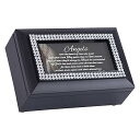 【中古】Angels By Gods Eternal Love Black Bead Inlay Petite Music Box Plays Amazing Grace