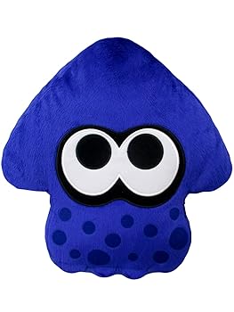 【中古】Splatoon2クッション イカブライトブルー ぬいぐるみ 高さ35cm