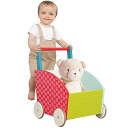 【中古】Labebe 子供ウォーカー プッシュ&プル手押し車おもちゃ ワゴントイ カタカタ 歩行器 - グリーンヘッジホッグ