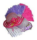 【中古】Girls Tea Party Dress Up Play Set For 2 with Sun Hats Gloves and Fans
