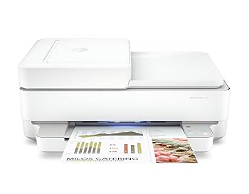 【中古】HP プリンター A4インクジェット複合機 ENVY Pro 6420 ADF搭載 ホワイト スマホ印刷 Wi-Fi対応 自動両面印刷 テレワーク 光るステータスライト