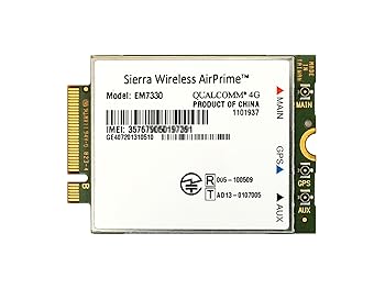 【中古】Sierra Wireless AirPrime EM7330 M.2 4G, LTE, 3G, GSM, HSPA+ WCDMA対応 WWAN ワイヤレスWANモジュール 技適あり、DOCOMO MVNO sim専用