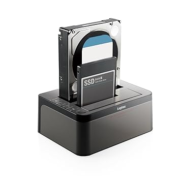 【中古】ロジテック HDDスタンド 2ベイ デュプリケーター HDD SSD対応 USB3.0 データバックアップ/消去ソフト無償ダウンロード可能 LGB-2BDPU3ES