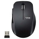 【中古】エレコム ワイヤレスマウス 静音 5ボタン Mサイズ ブラック M-FBL01DBXSBK
