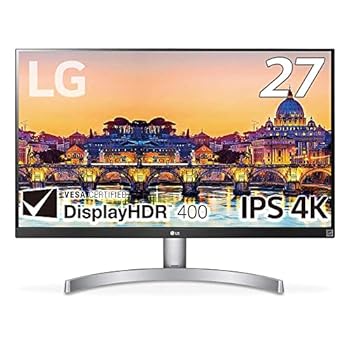 【中古】LG モニター ディスプレイ 27UL600-W 27インチ/4K/DisplayHDR400/IPS非光沢/HDMI×2、DisplayPort