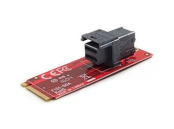 【中古】Ableconn M2-U2-131 M.2モジュール、U.2 SFF-8639 PCIe-NVMe SSD 用SFF-8643 Mini-SAS HD 36ピンコネクタ、Intel 750 2.5インチU.2 SFF SSDをサ