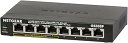 【中古】【メーカ生産終了品】 NETGEAR 卓上型コンパクトアンマネージスイッチングハブ GS308P ギガビット 8ポート PoE 4ポート 53W 静音フ...