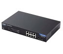 【中古】エレコム スイッチングハブ 8ポート ギガビット PoE機能搭載 レイヤー2 耐熱50度 ループ防止機能 3 EHB-SG2B08-PL