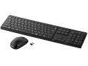 【中古】BUFFALO 無線2.4GHzキーボード&静音マウスセット ブラック BSKBW100SBK