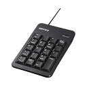 【中古】バッファロー BUFFALO 有線テンキーボード Tabキー ブラック BSTK100BK